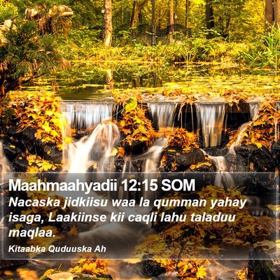 Maahmaahyadii 12:15 SOM Bible Verse Image