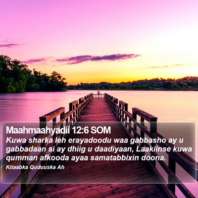 Maahmaahyadii 12:6 SOM Bible Verse Image