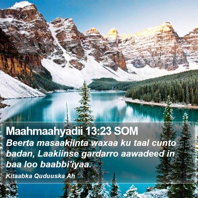 Maahmaahyadii 13:23 SOM Bible Verse Image