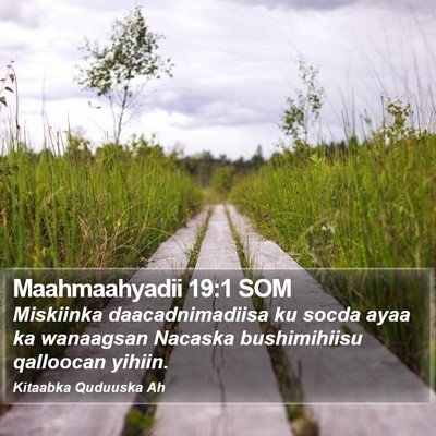 Maahmaahyadii 19:1 SOM Bible Verse Image