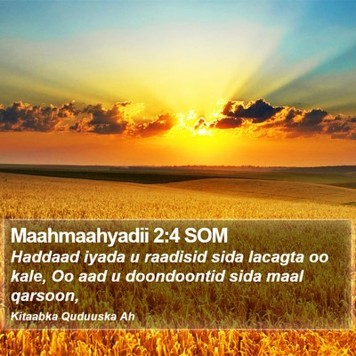 Maahmaahyadii 2:4 SOM Bible Verse Image
