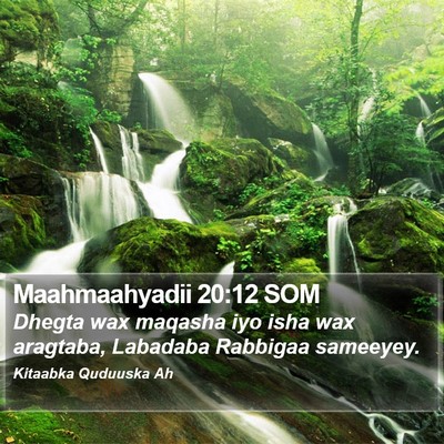 Maahmaahyadii 20:12 SOM Bible Verse Image