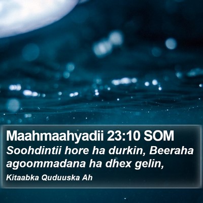 Maahmaahyadii 23:10 SOM Bible Verse Image