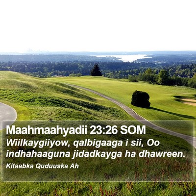 Maahmaahyadii 23:26 SOM Bible Verse Image