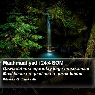 Maahmaahyadii 24:4 SOM Bible Verse Image