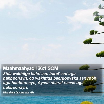 Maahmaahyadii 26:1 SOM Bible Verse Image