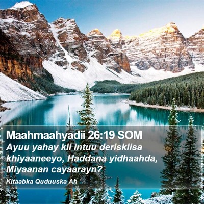 Maahmaahyadii 26:19 SOM Bible Verse Image