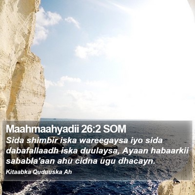 Maahmaahyadii 26:2 SOM Bible Verse Image