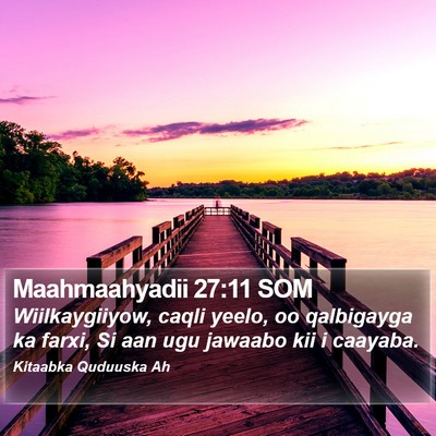 Maahmaahyadii 27:11 SOM Bible Verse Image