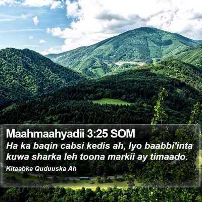 Maahmaahyadii 3:25 SOM Bible Verse Image
