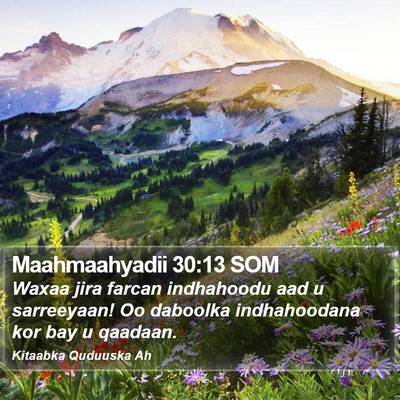 Maahmaahyadii 30:13 SOM Bible Verse Image
