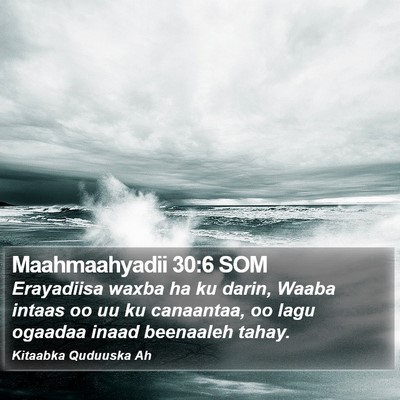Maahmaahyadii 30:6 SOM Bible Verse Image
