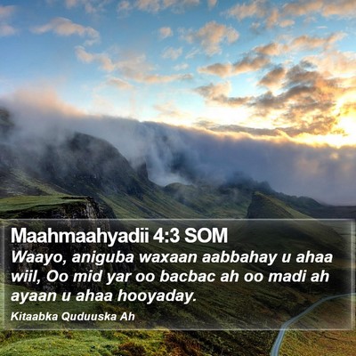 Maahmaahyadii 4:3 SOM Bible Verse Image