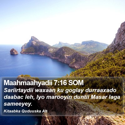 Maahmaahyadii 7:16 SOM Bible Verse Image