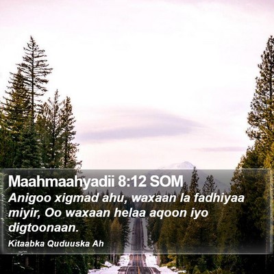 Maahmaahyadii 8:12 SOM Bible Verse Image