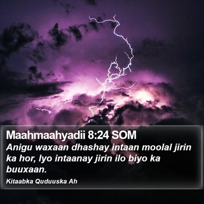 Maahmaahyadii 8:24 SOM Bible Verse Image