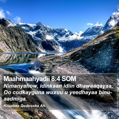 Maahmaahyadii 8:4 SOM Bible Verse Image