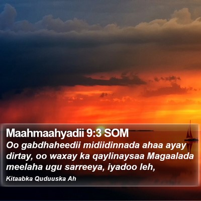 Maahmaahyadii 9:3 SOM Bible Verse Image