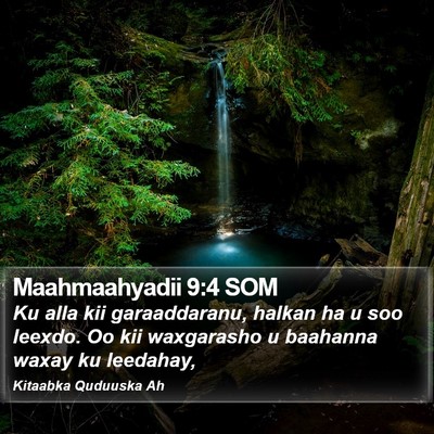 Maahmaahyadii 9:4 SOM Bible Verse Image