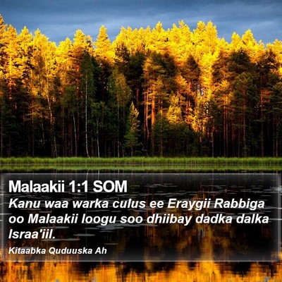 Malaakii 1:1 SOM Bible Verse Image