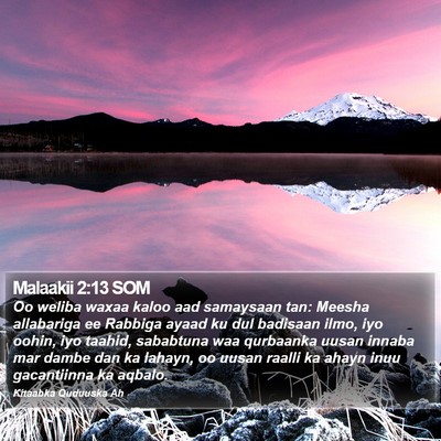 Malaakii 2:13 SOM Bible Verse Image