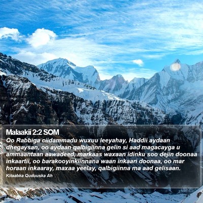 Malaakii 2:2 SOM Bible Verse Image