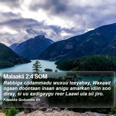 Malaakii 2:4 SOM Bible Verse Image