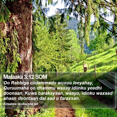 Malaakii 3:12 SOM Bible Verse Image