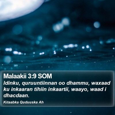 Malaakii 3:9 SOM Bible Verse Image