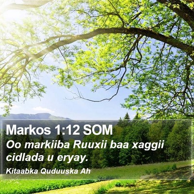 Markos 1:12 SOM Bible Verse Image