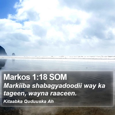 Markos 1:18 SOM Bible Verse Image