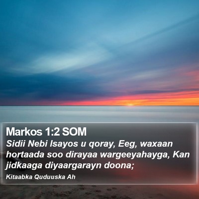 Markos 1:2 SOM Bible Verse Image