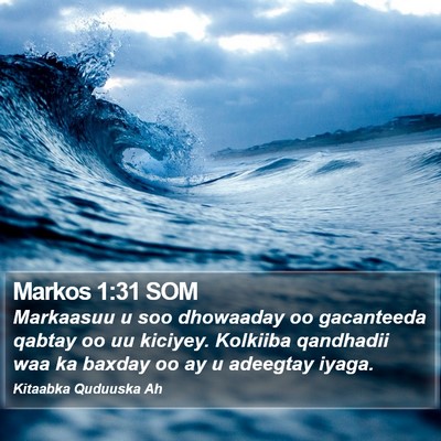 Markos 1:31 SOM Bible Verse Image
