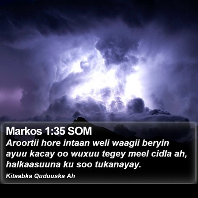 Markos 1:35 SOM Bible Verse Image