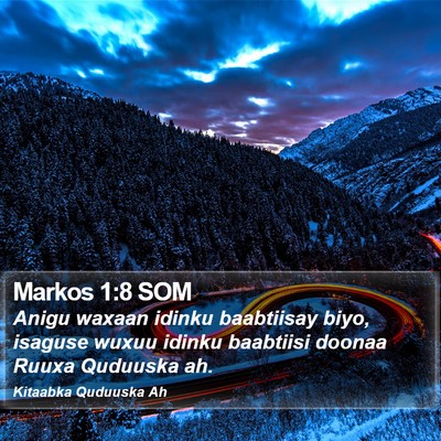 Markos 1:8 SOM Bible Verse Image
