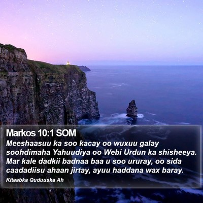 Markos 10:1 SOM Bible Verse Image