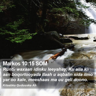 Markos 10:15 SOM Bible Verse Image