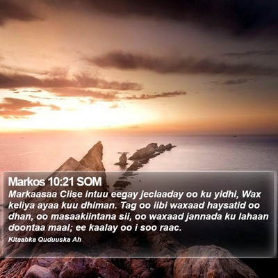 Markos 10:21 SOM Bible Verse Image