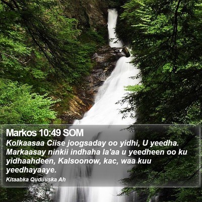 Markos 10:49 SOM Bible Verse Image