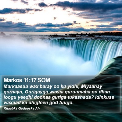 Markos 11:17 SOM Bible Verse Image