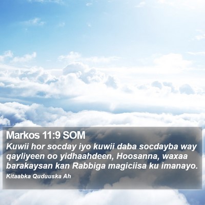 Markos 11:9 SOM Bible Verse Image