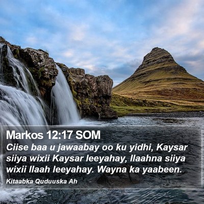 Markos 12:17 SOM Bible Verse Image