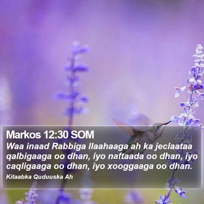Markos 12:30 SOM Bible Verse Image