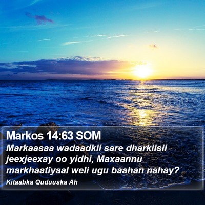 Markos 14:63 SOM Bible Verse Image
