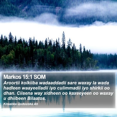 Markos 15:1 SOM Bible Verse Image