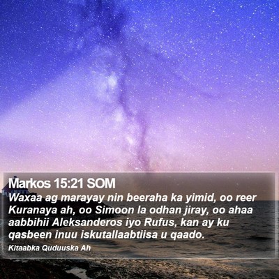 Markos 15:21 SOM Bible Verse Image