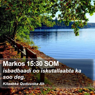 Markos 15:30 SOM Bible Verse Image