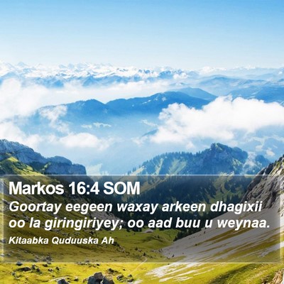 Markos 16:4 SOM Bible Verse Image