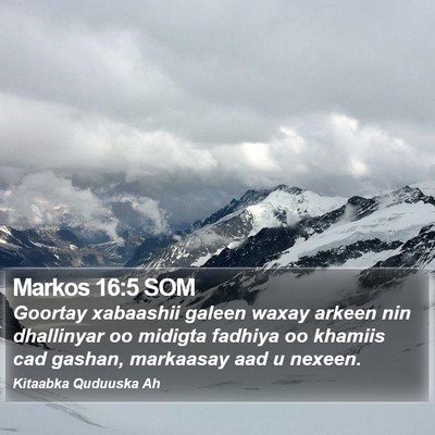 Markos 16:5 SOM Bible Verse Image