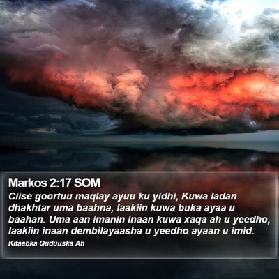 Markos 2:17 SOM Bible Verse Image